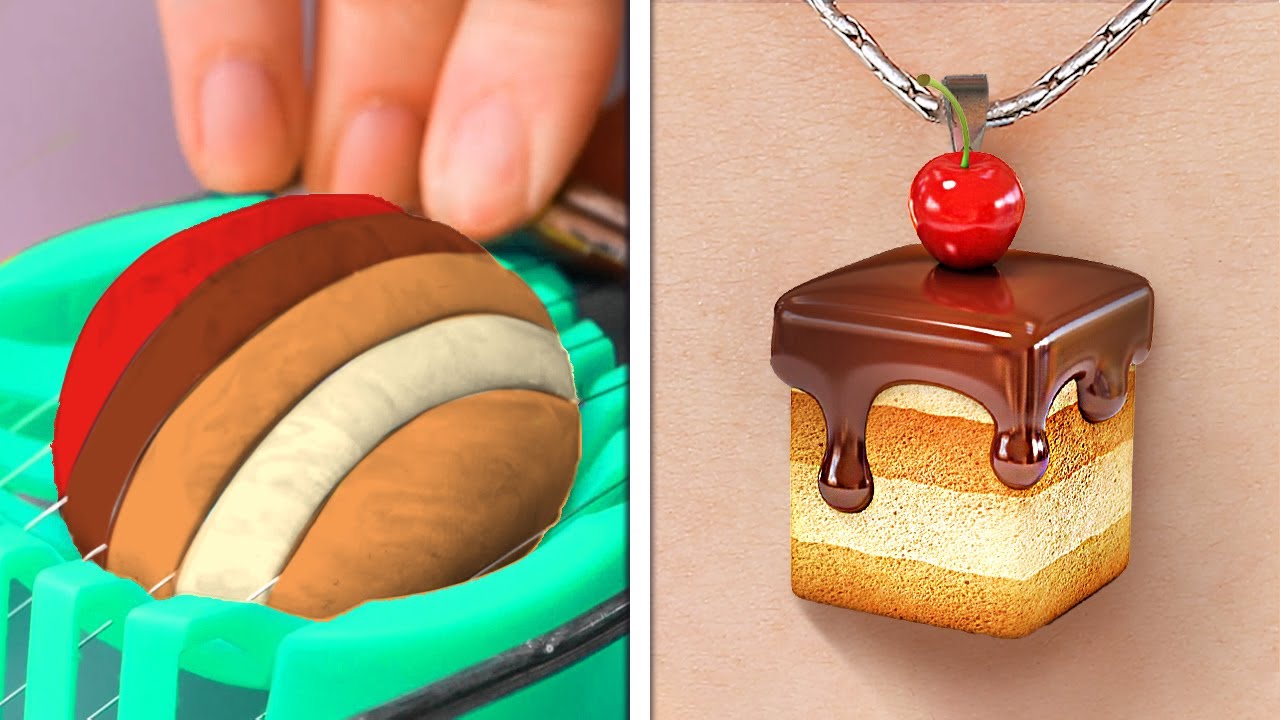 FANTASTIC MINI FOOD MADE OF POLYMER CLAY || Mini Crafts, Decor, Jewelry And School Supplies