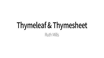 Thymeleaf & Thymesheet