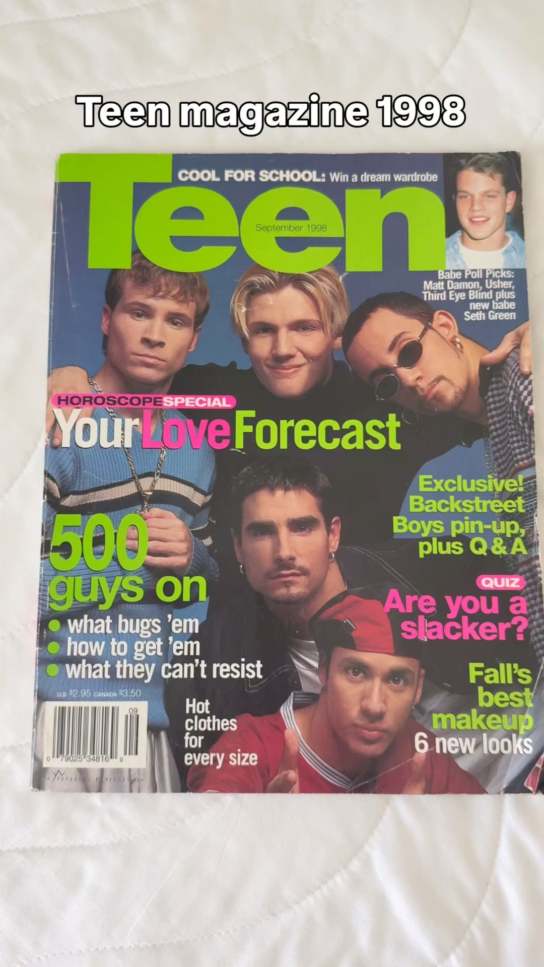 1998 Teen magazine 💿 #90s #magazine #millennials #nostalgia