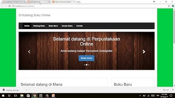 Kursus Codeigniter Java Web Media 13 - Mengelola Halaman Beranda  (SI Perpustakaan)