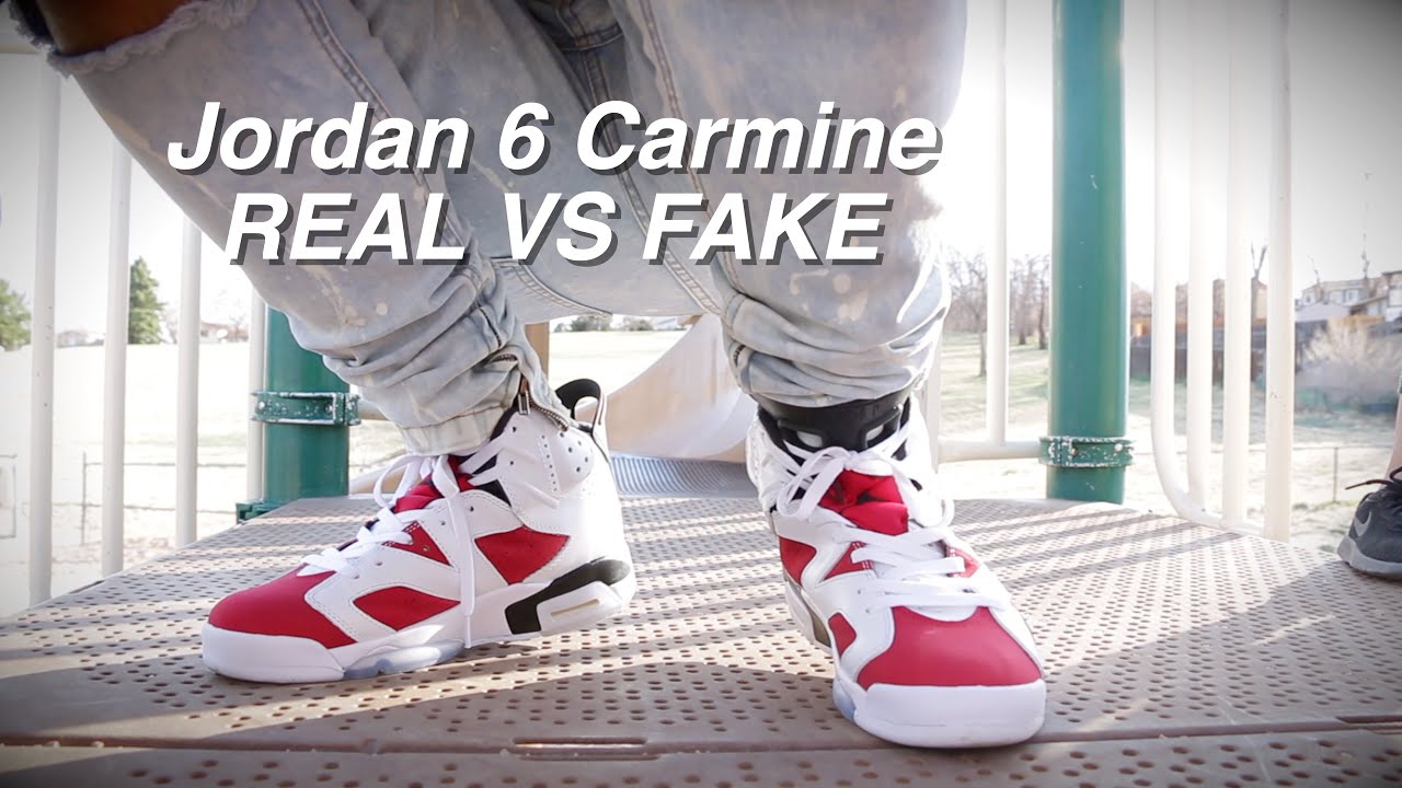 Air Jordan 6 Carmine Real Vs Fake On 