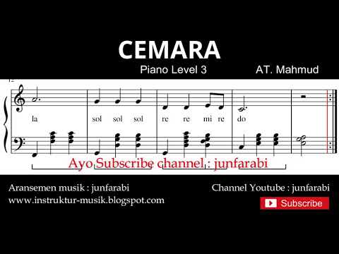 Notasi Balok Cemara - Tutorial Piano Level 3 - Not Lagu Anak Indonesia - Instrumentalia