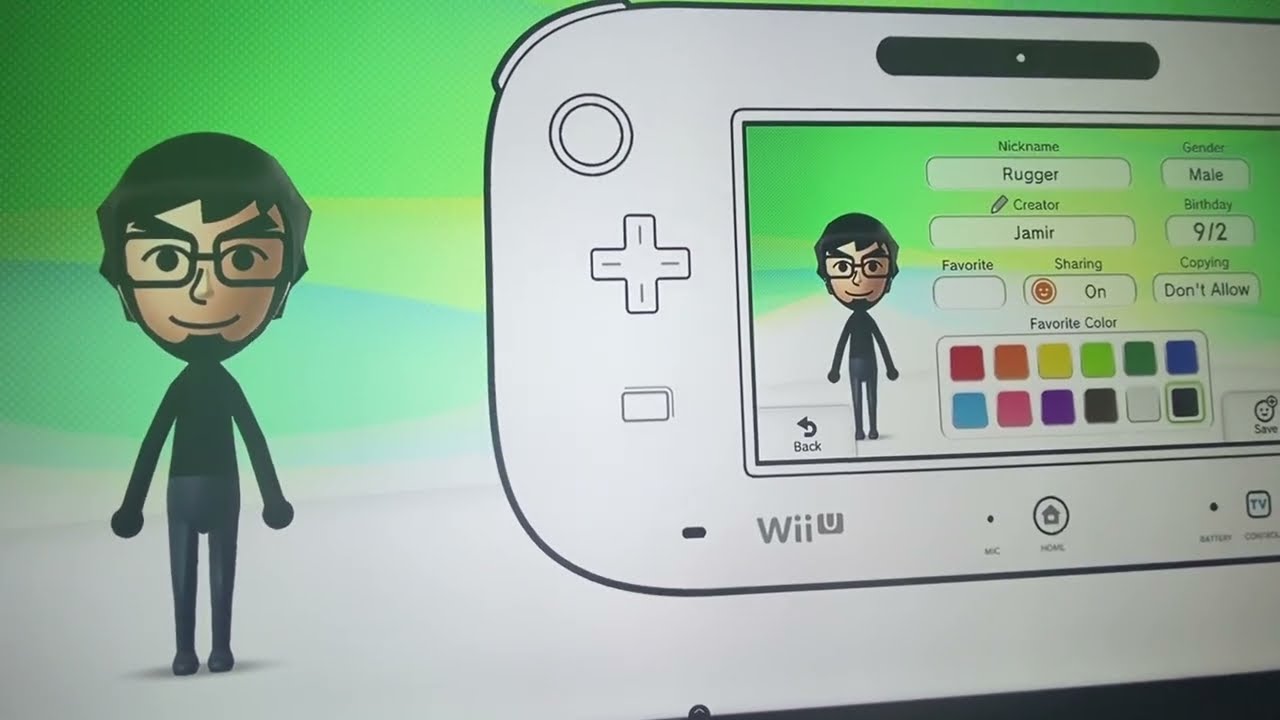 How to make Rugger from Wii U mii maker