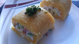 Kartoshka Rulet Salati Tayyorlashrulet Tayyorlashtaom Tayyorlashkotlet Tayyorlash