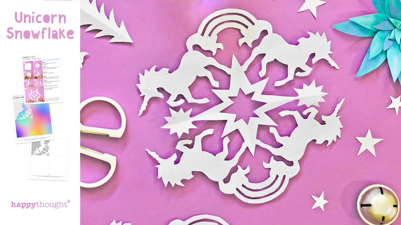 Easy DIY snowflake templates. Perfect decorations • Happythought