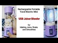 Rechargeable portable juicer blender  bottle i smart portable juicer blender