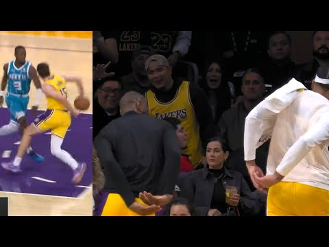 LeBron and Anthony Davis in sync reaction to Austin Reaves behind the back layup 😂