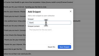 How to create snippets