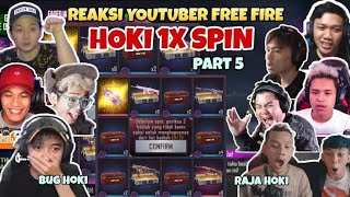 REAKSI YOUTUBER FF HOKI 1X SPIN PART5|KEMAS|RIZALMUK|KOPRAL JONO|RENDY|EFDEWE|FROST|LETDA|DYLAND DLL