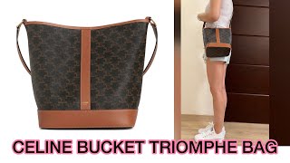 Small Bucket CUIR TRIOMPHE in Triomphe Canvas and calfskin