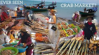 Market Day: Cambodian Crab Market Enjoy a large Scale of yummy food