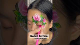 🌹 roses tutorial #nyc #facepainting #facepaint #tutorial #drawing #art #rose