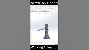 How to animate the working of a screw jack in Solidworks? #Shorts