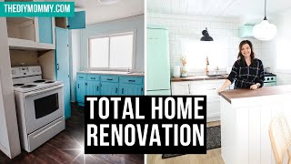 9 Month Timelapse Renovating a 65 Year Old Tiny House From START to FINISH