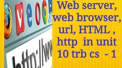 Web server, web browser, url, HTML , http  in unit 10 trb cs