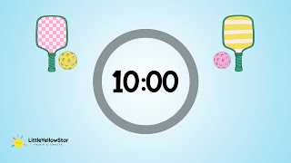 Pickleball Upbeat Fun Cute – 10 Minute Countdown Timer | Energetic Classroom Timer