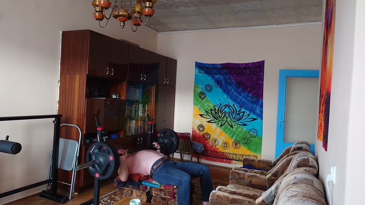 Wyciskanie sztangi poziomo pufy 5 x 100 kg