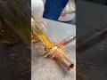 Precision metal welding with bright sparks and skilled craftsmanship