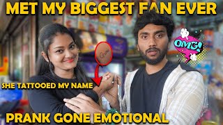 She Tattooed My Name🤯 Met My Biggest Fan Ever😍Prank Gone Emotional❤️ @Kovai360