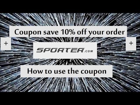 Sporter coupon save 10% off your order