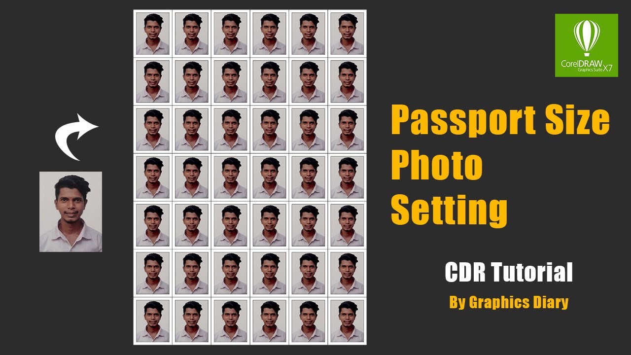 Passport Size Photo Print Template