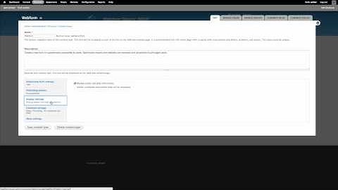 Configuring and Creating Webform Nodes