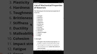 Materials mechanical properties. (short video)