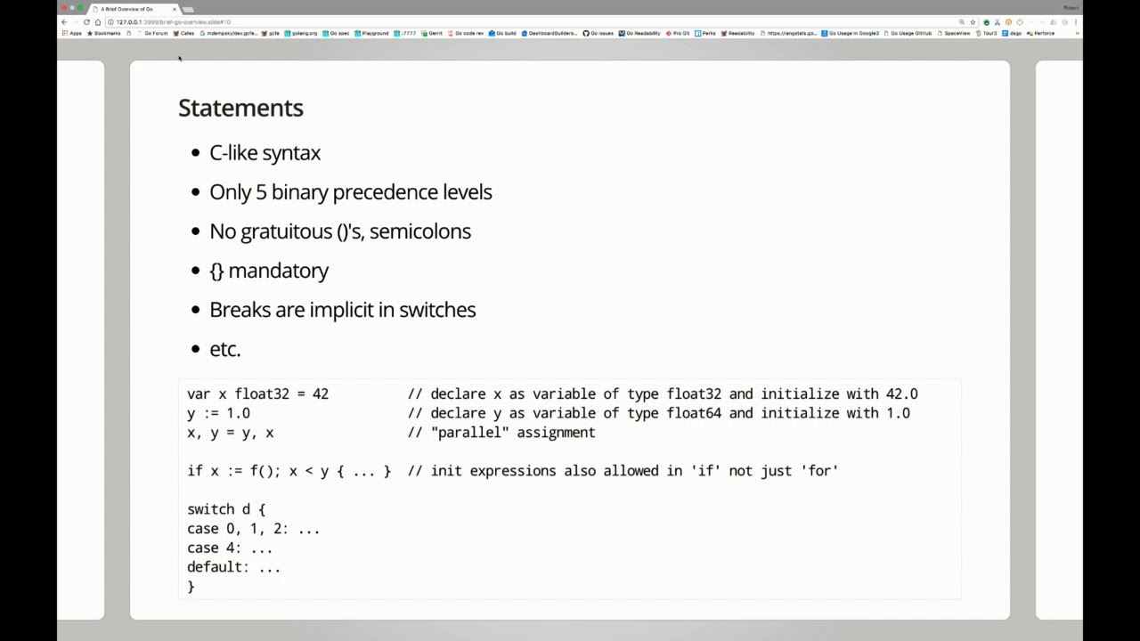 A brief overview of Go - YouTube