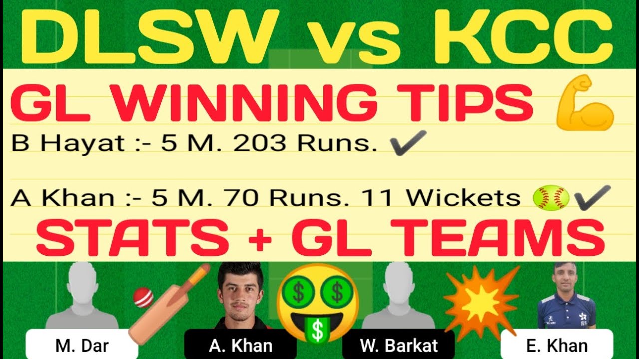 DLSW vs KCC Dream11 ! DLSW vs KCC ! Dlsw vs Kcc Live ! Dream11 ! Csk vs Kol ! IPL ! Hong Kong
