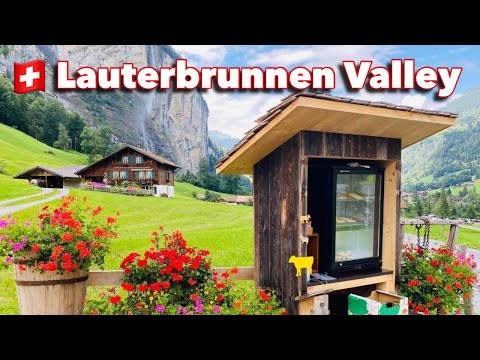 Swiss Village Lauterbrunnen Beautiful Valley In Switzerland Swiss View