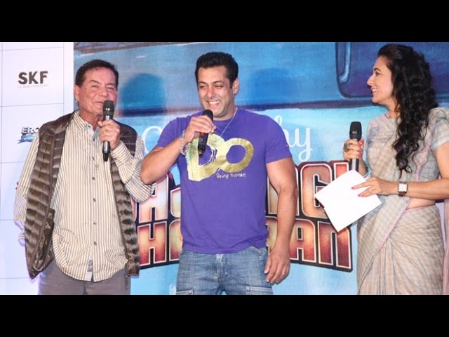 UNCUT: Salman Khan Jokes Along With Father Salim Khan At Bajrangi Bhaijaan  Book Launch - YouTube