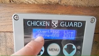 Réglage des niveaux lumineux sur le portier automatique chicken Guard