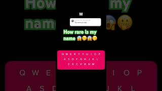 Doing pepople’s name, drop yours down to get it done #rarity #rarenames #commonnames