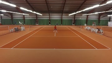 Tennis tweener lob almost got me