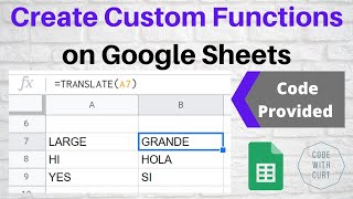 Create Custom Functions on Google Sheets