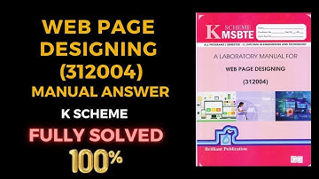 (312004) Web Page Designing With Html WPD Manual answer | Wpd solved lab manual | MSBTE (K Scheme)