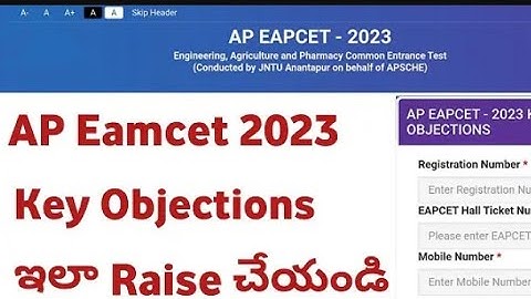AP EAMCET 2023 to raise key objection