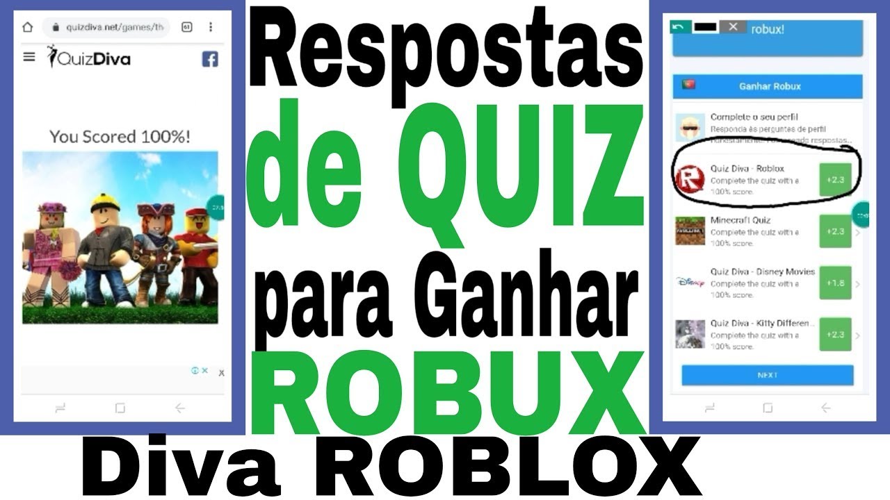 Roblox-- Respostas de Quiz Diva para Ganhar Robux !!!! Quiz do