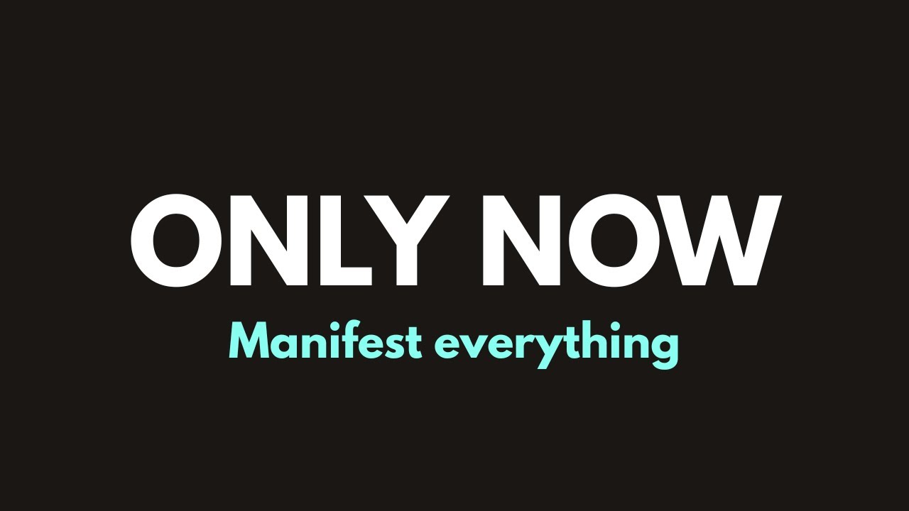 I DONT manifest in the future. I do it in “this moment”… — Transcript