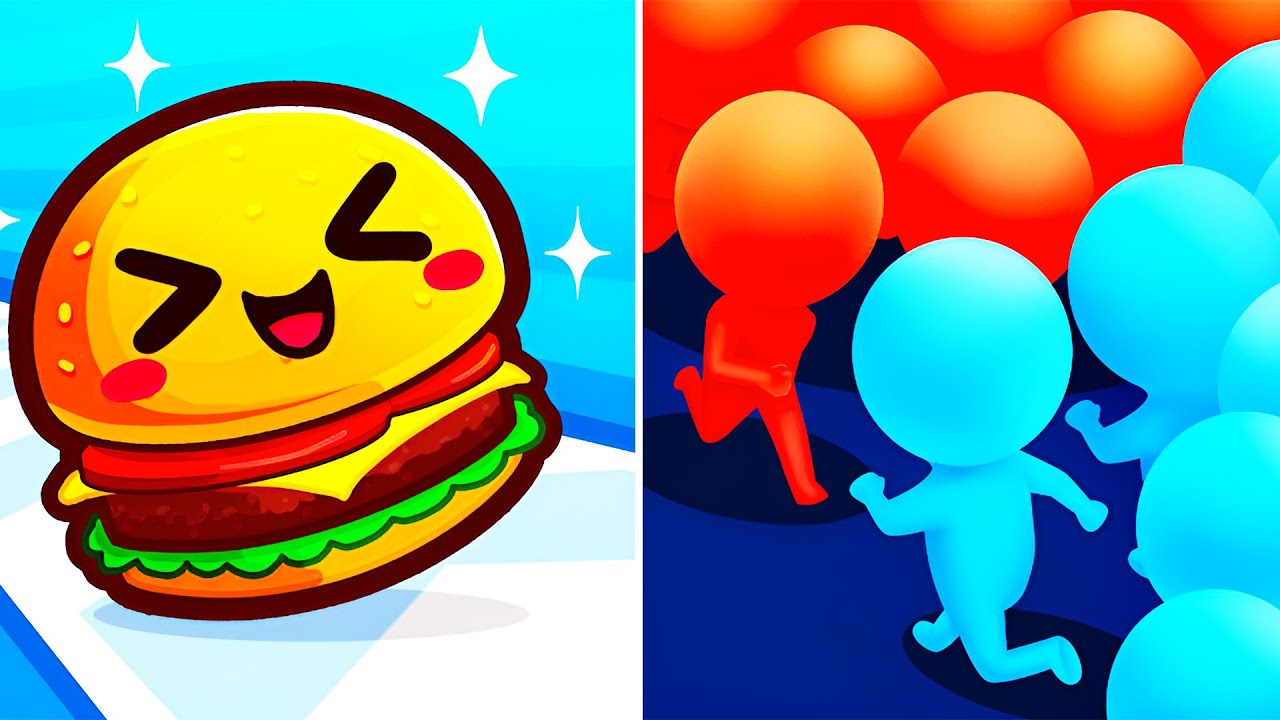 Food Run VS Count Master 🍔⚔️ All Levels Max Update Walkthrough Mobile NEW Gameplay V8QX