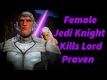 Swtor female jedi knight kills lord praven tatooine