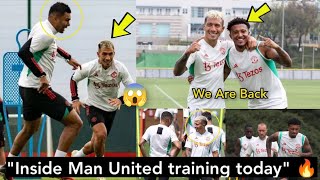 INSIDE MAN UNITED TRAINING TODAY!! ✅ Jadon Sancho, Martinez & Casemiro all train Today!