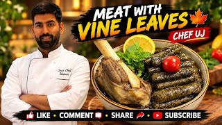Meat🍖 with vine Leaves 🍁 Lebanese 🇱🇧 & Palestinian 🇵🇸 style WARAK ENAP #@CheffUJ #shorts  screenshot 5