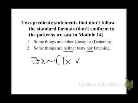 Translating two-predicate statements in predicate logic that don't conform to the standard patterns