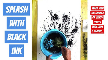 🍂👀 Splash ink and draw with color for expressionist flowers and leaves, with Rob the Art Teacher