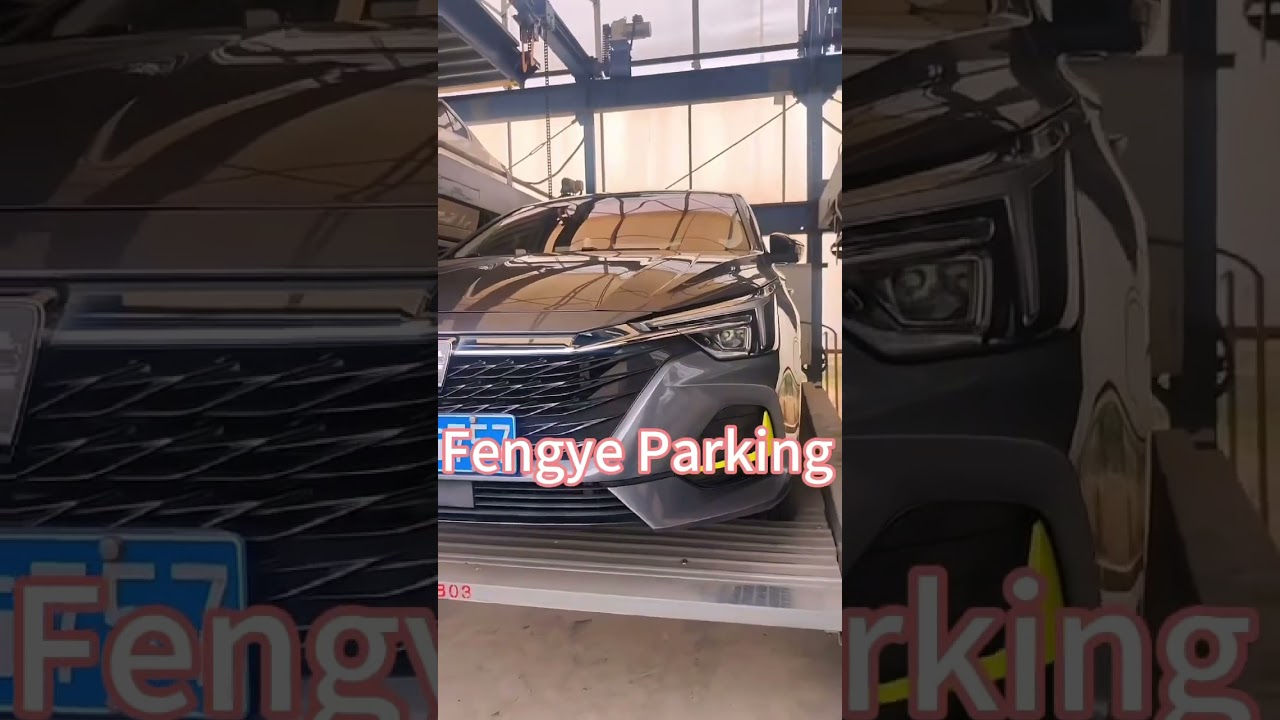 3-layer puzzle parking system operation #automatedparking #puzzleparking