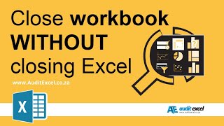 Close Workbook But Not Excel (2013, 2016 And Up) • Auditexcel.Co.Za