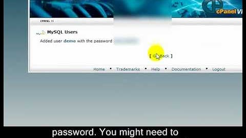 Joomla 1.5 Tutorial - Lesson 4b - Database installation - control panel
