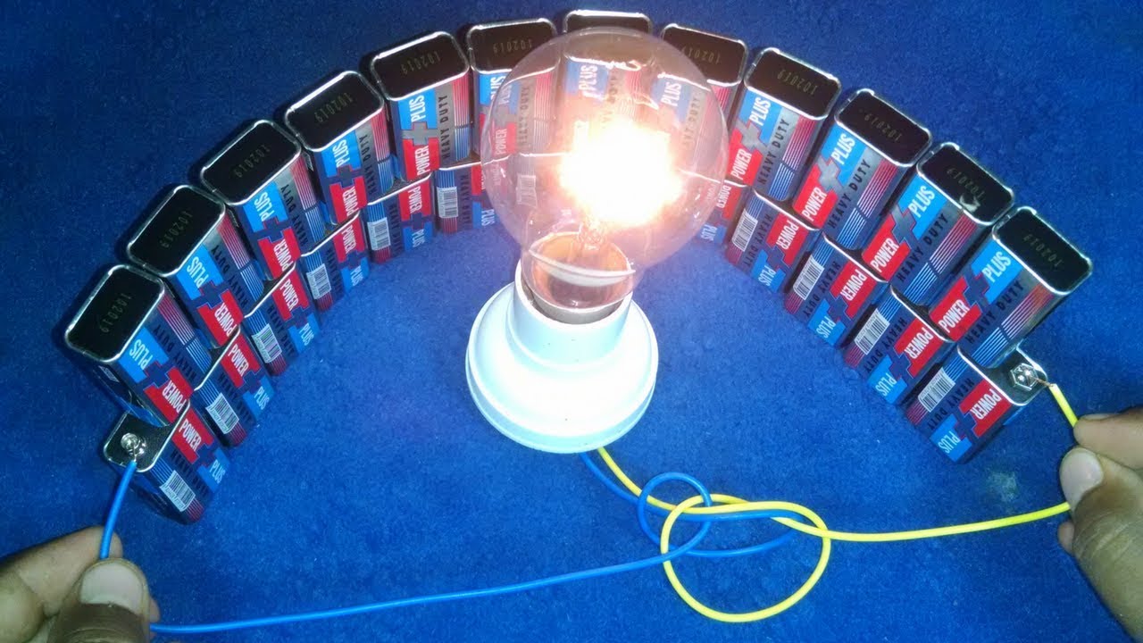 How To Make Battery 9V DC 25 Pieces To 220 Volt Ac New Tips And Trick ...