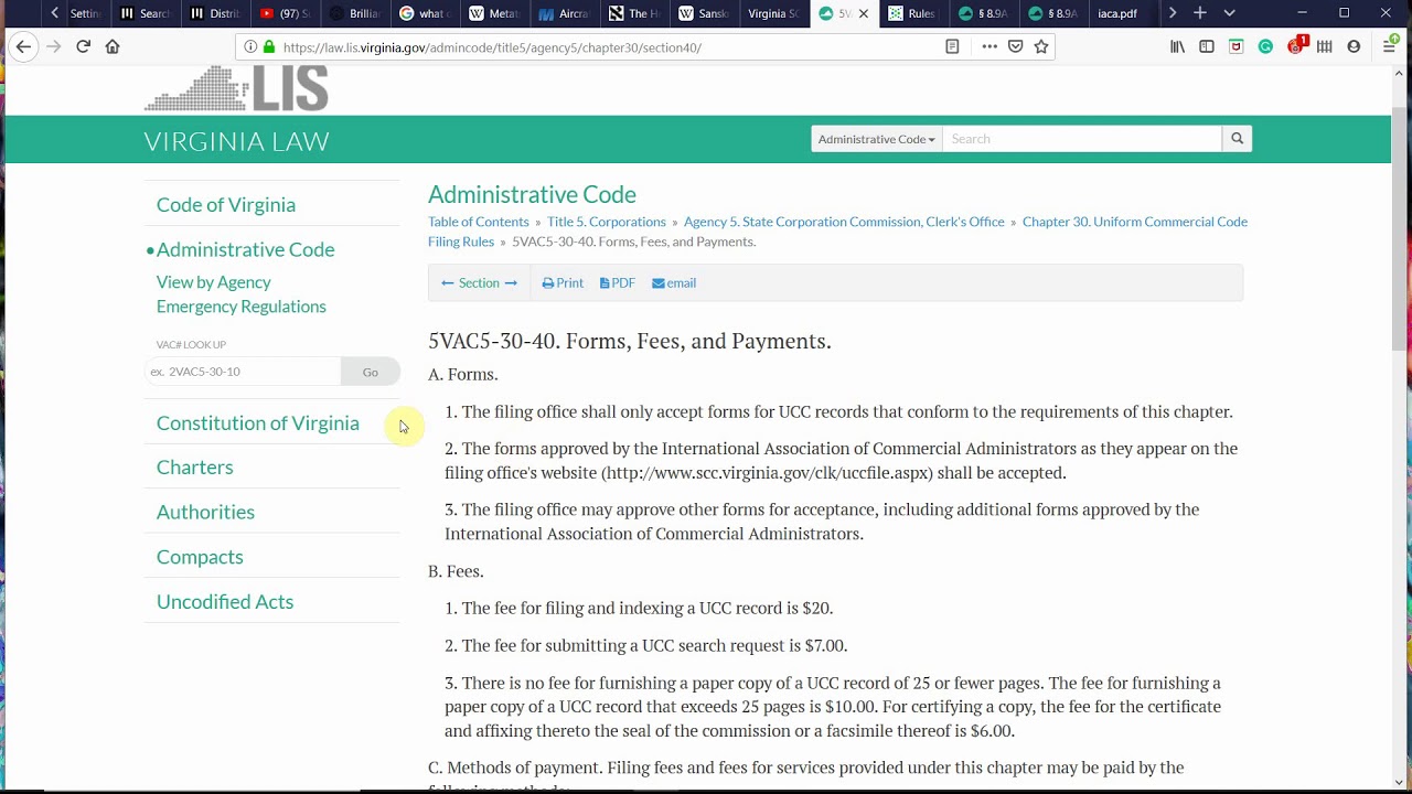 NEWBIE STUDY FOR VIRGINIA UCC FILING - YouTube